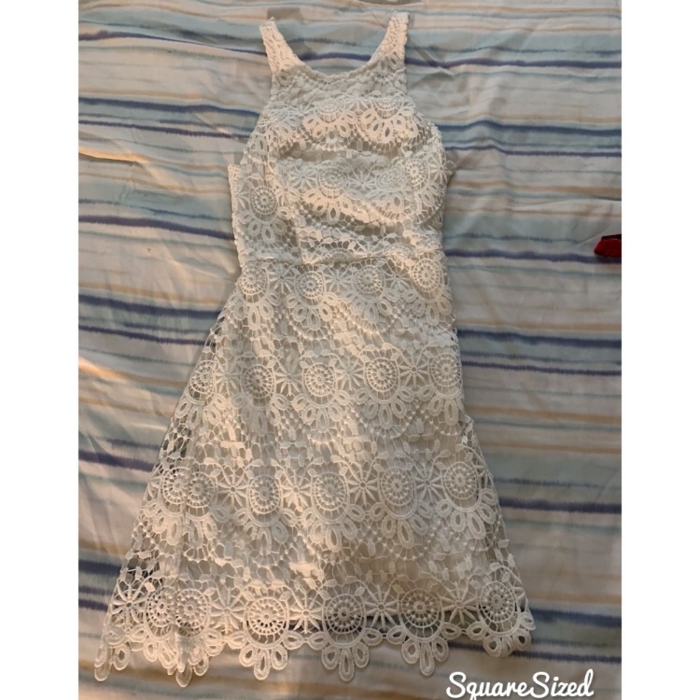 White lace dress